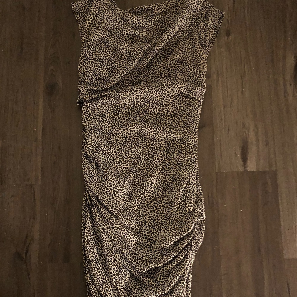 Ann Taylor Animal Print Silk Dress